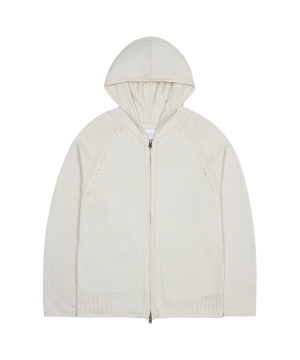 KNIT ZIP-UP HOODIE