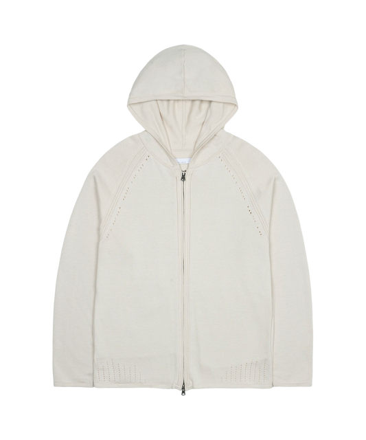 KNIT ZIP-UP HOODIE