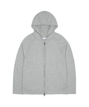 KNIT ZIP-UP HOODIE